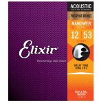 Elixir nanoweb - cordes jes acoustiques et electriques phxing ou bronze 80 / 20, divers modles 16027, ...