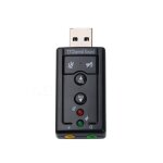 Ellbidumei - carte son externe usb virtual 7. 1 canaux, haut - parleur 3d, microphone audio, adaptateur ...