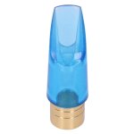 Embouchure de saxophone sib alto abs bleu transparent instrument a vent accessoires remplacement Embouchure de saxophone sib alto abs bleu transparent instrument a vent accessoires remplacement
