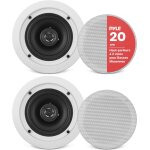Enceintes 2 voies a encastrer ¿ haut - parleurs muraux / plafond avec woofer graves moyens, bobine 2, ...