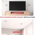 Enceintes 2 voies a encastrer ¿ haut - parleurs muraux / plafond avec woofer graves moyens, bobine 2, ...