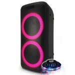 Enceinte active autonome kvg400 - sd / usb / bluetooth - 400w + t�l�commande + lumi�re ovni