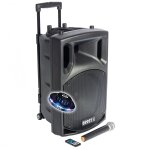 Enceinte active boost150vhf - bt portable autonome - 800w - 1 5 / 38cm avec usb - mp3, rec, vox, bluetooth, ...