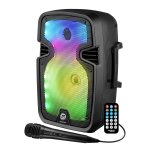 Enceinte active festisound venice08, 200w autonome sur batterie, bluetooth usb / tws radio, micro, t�l�command ...