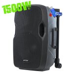 Enceinte active gemini as - 12togo sono dj sur batterie, 1500w, 12 pouces, avec usb sd bluetooth radio ...