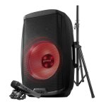 Enceinte active gemini as - 2115bt - lt - pk, boomer 15 ,  led - 2000w, usb sd bluetooth tws fm, pied, ...