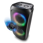 Enceinte active sur batterie wildtemper - 200w, bluetooth usb, 2 entr�es micros karaok�, jeu de lumi�re ...
