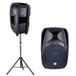 Enceinte amplifi�e boomer 8  300w usb sd bt + pied