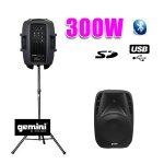 Enceinte amplifiée boomer 8 300w usb sd bt + pied Enceinte amplifiée boomer 8 300w usb sd bt + pied