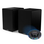 Enceintes de biblioth�que, caisson bois - 50w - thomson ws400duo - bluetooth 5. 0, entr�e optique c�ble ...