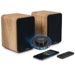 Enceintes de biblioth�que, caisson bois cosy - 100w - thomson ws602duo - bluetooth 5. 0, entr�e optique ...