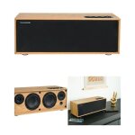 Enceinte bluetooth amplifi�e en bois vintage sono mobile 150w aux 6. 35mm entr�e tv, usb, aux - in