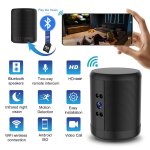 Enceinte bluetooth camera espion wifi full hd 1080p vision nocturne dtection mouvement + sd 256go yonis ...