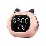 Enceinte bluetooth chat mignon avec �cran led, veilleuse et r�veil - son st�r�o 3d portable