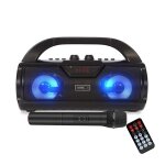 Enceinte bluetooth fluide bazooka hqsa1040, 2x15w, mp3 / sd / usb / aux, avec microphone vhf sans fil ...