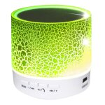 Enceinte bluetooth portable led lumineuse mains - libres carte tf 32gb vert yonis