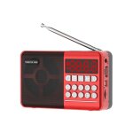 Enceinte bluetooth rouge portable led affichage num�rique radio fm lecteur carte yonis