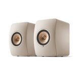 Enceintes connectees hi fi kef ls50 wireless ii beige vendues par paire