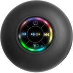 Enceinte de douche sans fil 5. 0 ventouse lumière led son hd noir Enceinte de douche sans fil 5. 0 ventouse lumière led son hd noir