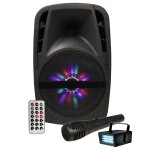 Enceinte karaoké festinight audio musique sono dj danse sur batterie 8 à leds rvb 300w - usb / bt / ... Enceinte karaoké festinight audio musique sono dj danse sur batterie 8 à leds rvb 300w - usb / bt / ...