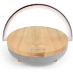 Enceinte led sans fil multifonction 4 en 1 : chargeur, enceinte bluetooth, commande tactile, 3 niveaux ... Enceinte led sans fil multifonction 4 en 1 : chargeur, enceinte bluetooth, commande tactile, 3 niveaux ...