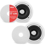 Enceinte plafond / murale 16, 5 cm - systme d'enceintes 2 voies avec tweeter orientable en titane de ...