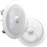 Enceinte plafond / murale 20, 3 cm ¿ paire d'enceintes 2 voies woofer mdium - grave avec tweeter orientable ...