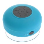 Enceinte portable bluetooth ronde kit main libre ventouse waterproof douche bleu yonis