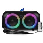 Enceinte sono autonome sur batterie � led pickering panther blaster300 300w, bluetooth usb radio fm, ...