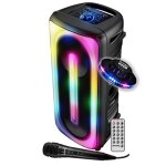 Enceinte sono dj autonome 300w pickering bluetooth 5. 0 amplifi�e tws rechargeable led microphone usb ...