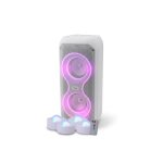 Enceinte sono dj bluetooth ka - 08 - 400w blanc led rgb karaok� tws radio fm usb bluetooth batterie rechargeab ...