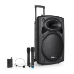 Enceinte sono ibiza dj portable 15  800w autonome batterie bluetooth karaok� 3 micros vhf main t�te