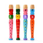 Enfant en bois flte instrument de musique education prcoce dvelopper flte a bec bois