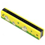 Enfants harmonica 16 trous enfants harmonicas jouets educatifs (jaune)