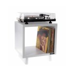 Enova vinyle lover wh - meuble hifi blanc