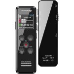 Enregistreur vocal numrique, 3072 kbps enregistreur vocal activ, enregistreur mp3 stro 64 go avec ...