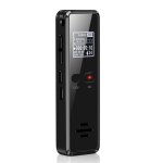 Enregistreur vocal numrique, dictaphone 8gb avec botier mtallique et code d'activation vocale, enregistreur ...