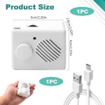 Enregistreur vocal personnalisé pour peluche, 360 secondes d'enregistrement, idéal pour jouets en peluche, ... Enregistreur vocal personnalisé pour peluche, 360 secondes d'enregistrement, idéal pour jouets en peluche, ...