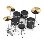 Ensemble de 10 pads de sourdine pour batterie pour une pratique silencieuse avec coussinets en mousse ...