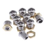 Ensemble de 10 pièces de système de ventilation pour caisse claire, en argent, 1 / 2 , pour bass tom ... Ensemble de 10 pièces de système de ventilation pour caisse claire, en argent, 1 / 2 , pour bass tom ...