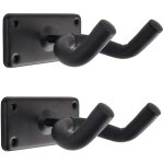 Ensemble de 2 crochets muraux de guitare, crochet mural de guitare noire support en m�tal pour guitare ...