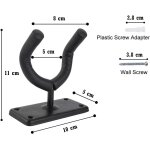 Ensemble de 2 guitare crochet mural, noir guitare crochet mural support en mtal pour guitare, banjo, ...