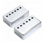 Ensemble de 2 humbucker lp housse de micro de guitare, couvercles de nickel 50mm et 52mm p ole espacement ...