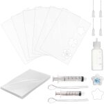 Ensemble de 39 films pour shaker en rsine (5 x 3, 5 pouces), avec seringues distributrices de colle, ...