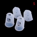 Ensemble de 4 pices de protge - doigts en silicone pour la guitare, protecteur pour ukull, transparent ...