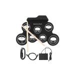 Ensemble de 7 pads de batterie electroniques enroulables avec alimentation usb