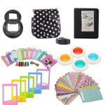 Ensemble d'accessoires pour fujifilm instax mini 8 / 9 - noir en pointill�