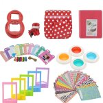 Ensemble d'accessoires pour fujifilm instax mini 8 / 9 - rouge en pointill�