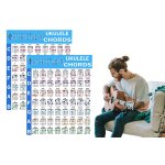 Ensemble d'affiches d'accords de guitare et de ukul�l� pour d�butants - guide de r�f�rence p�dagogique ...