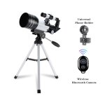 Ensemble blanc jumelles astronomiques professionnelles, zoom 150x, monoculaire puissant, vision nocturne ...